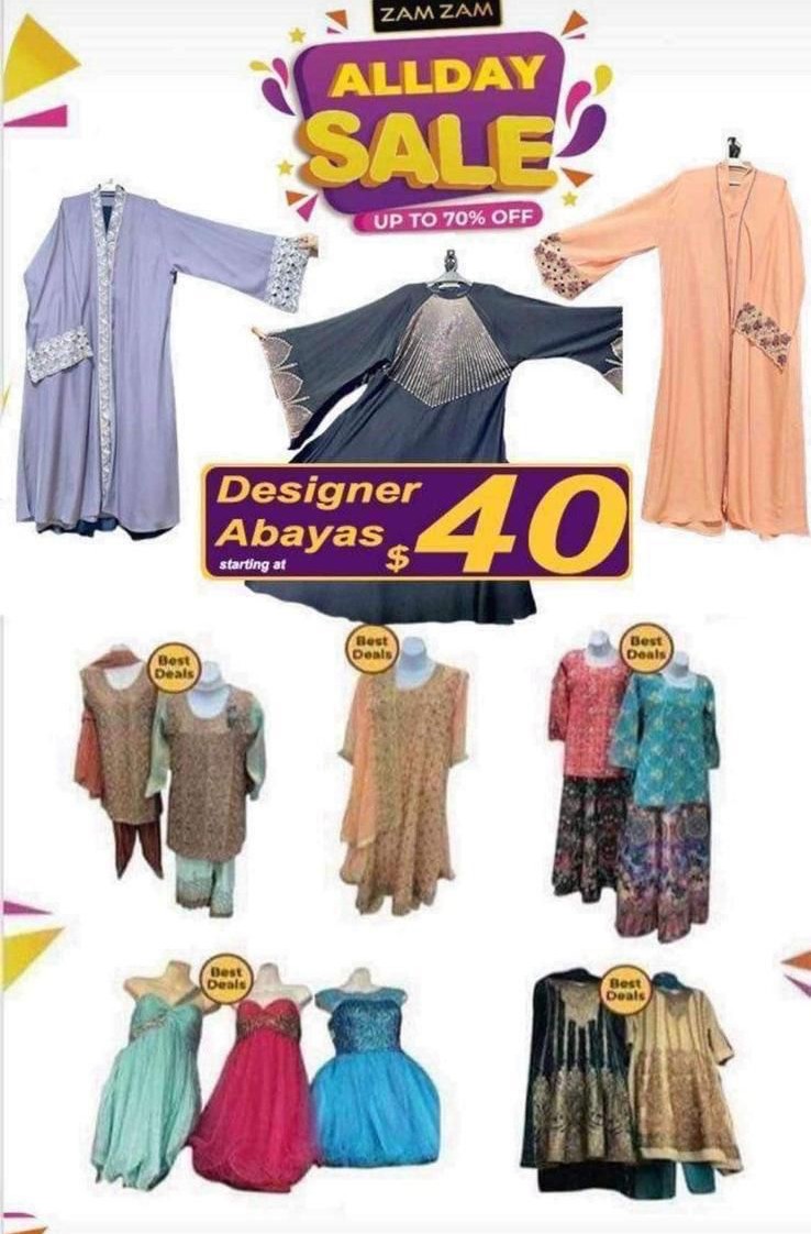 ZamZam All Day Sale — Designer Abayas & Best Deals