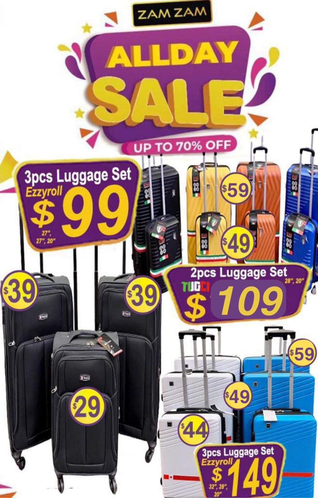 ZamZam All Day Sale Luggage Sets