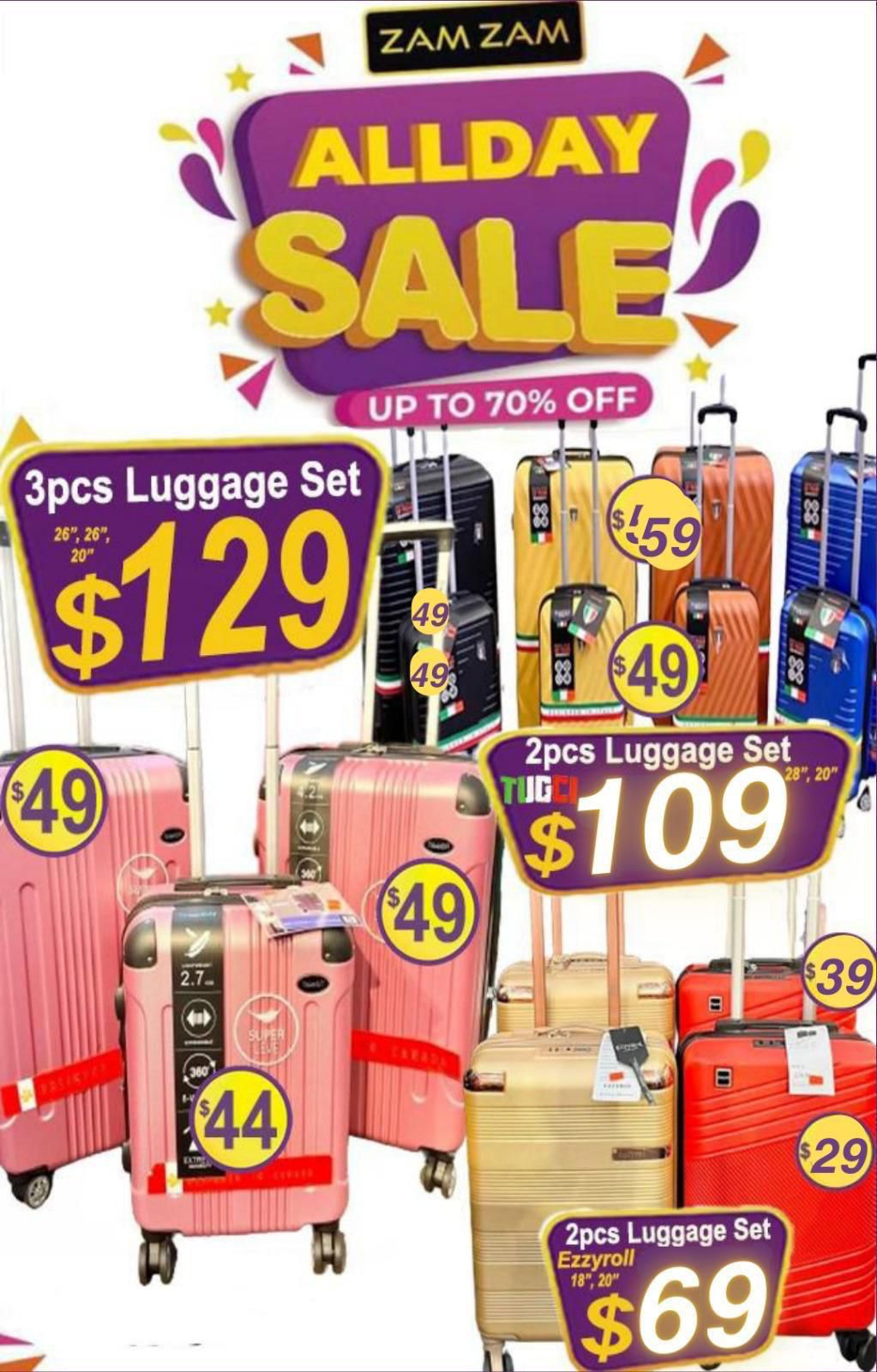 ZamZam All Day Sale Featured Luggage