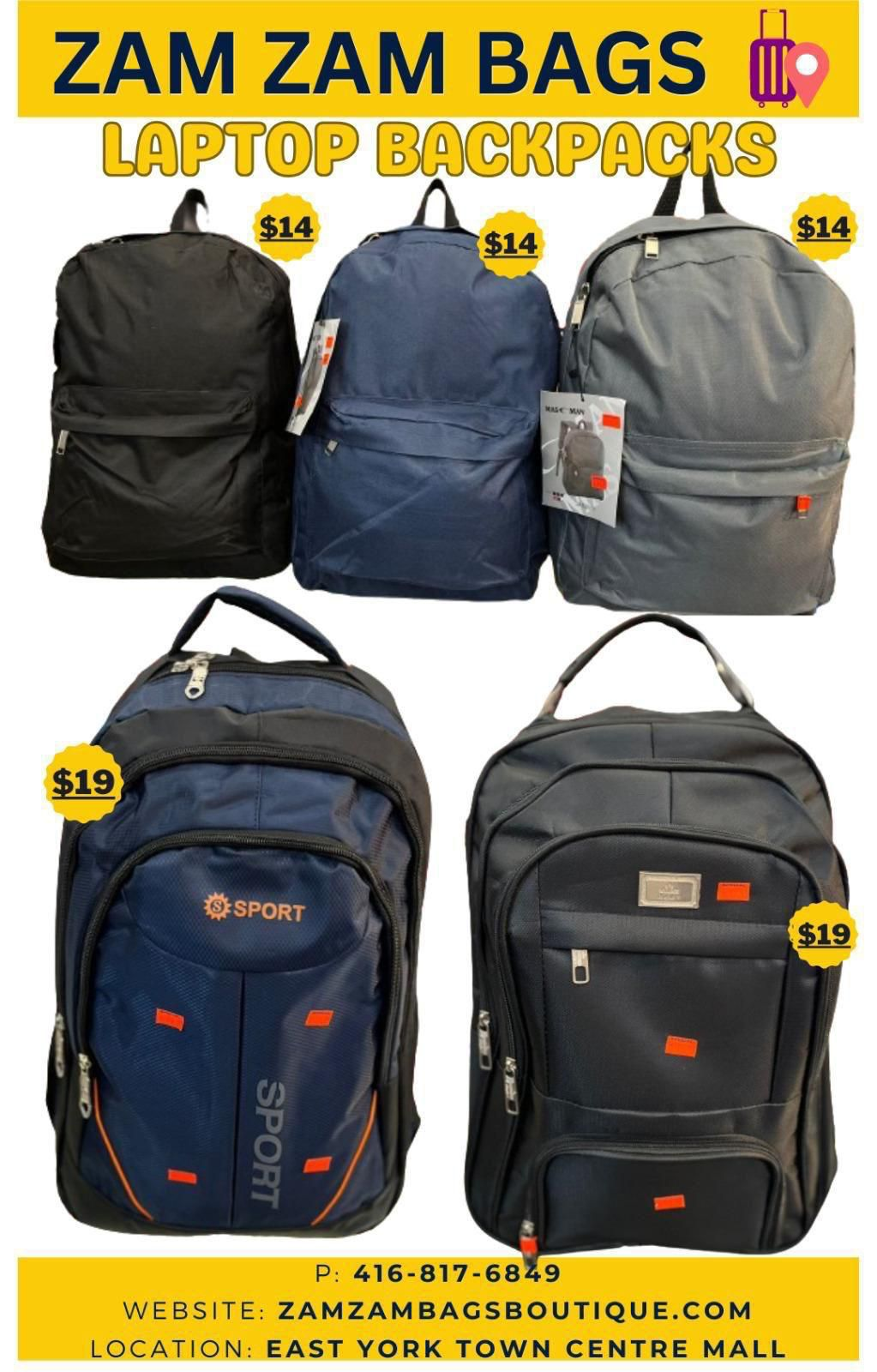 ZamZam Laptop Backpacks Collection
