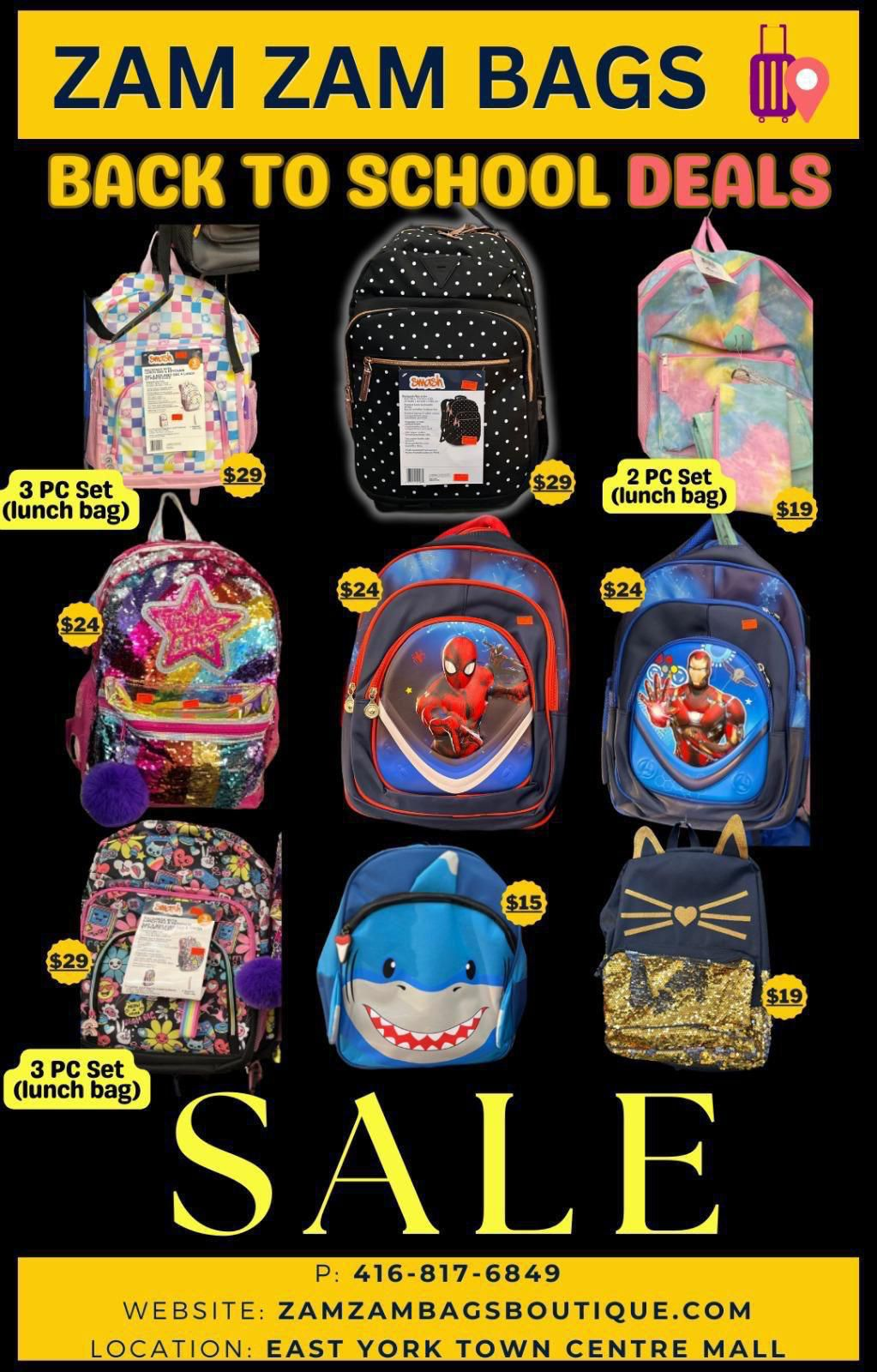 ZamZam Back to School Backpack Deals