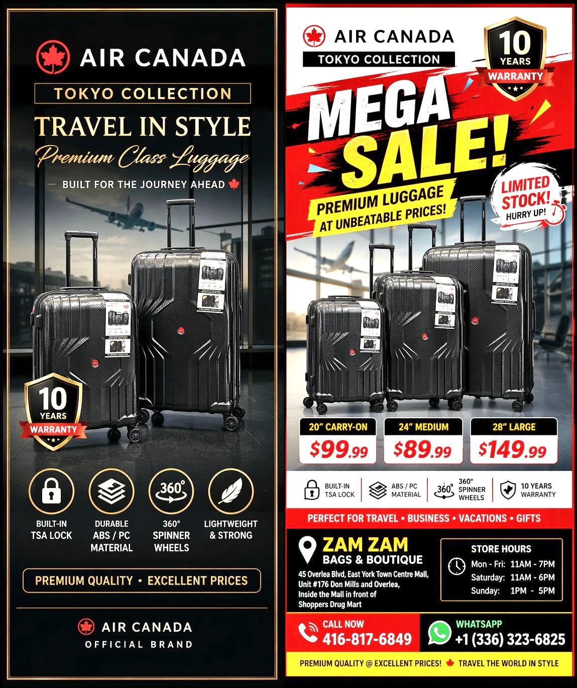 Air Canada Tokyo Collection Premium Luggage